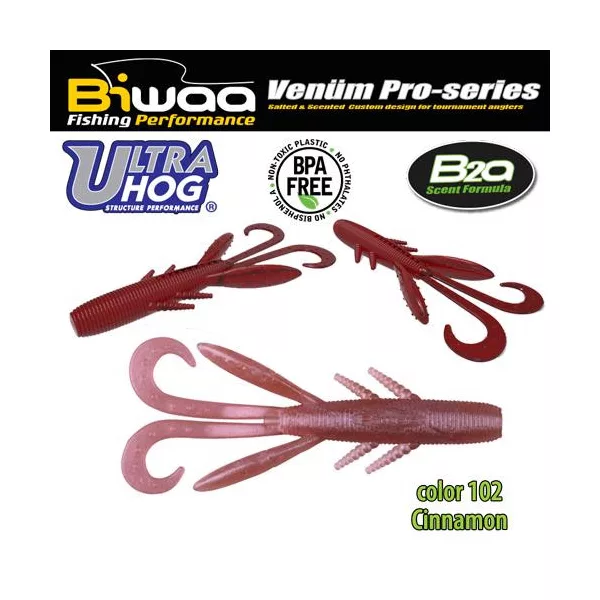 Biwaa Ultra Hog 10cm 102 Cinnamon gumová nástraha 8ks