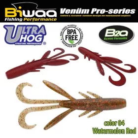 Biwaa Ultra Hog 10cm 04 Watermelon Red Gumová Nástraha 8ks