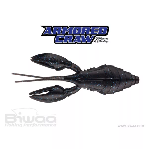 Biwaa Armored Craw 10cm 10 Black & Blue Gumová Nástraha 8ks