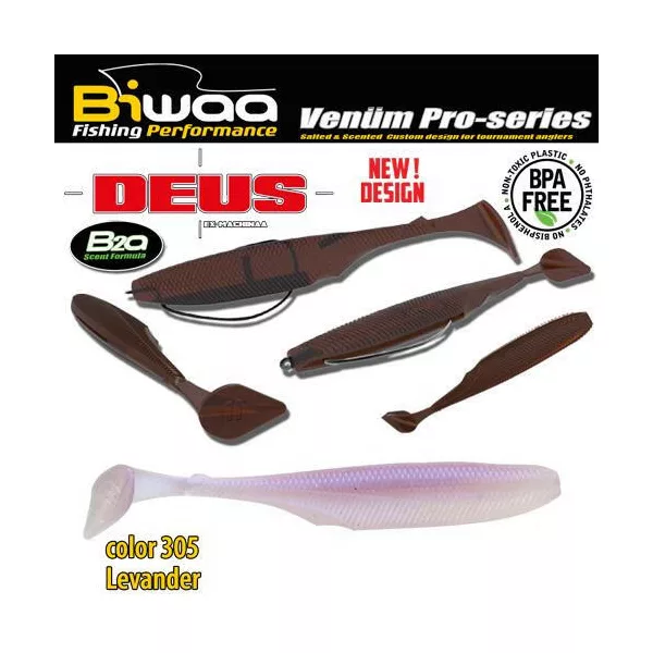 Biwaa Deus 10cm 305 Levandule Plastová Nástraha 7ks