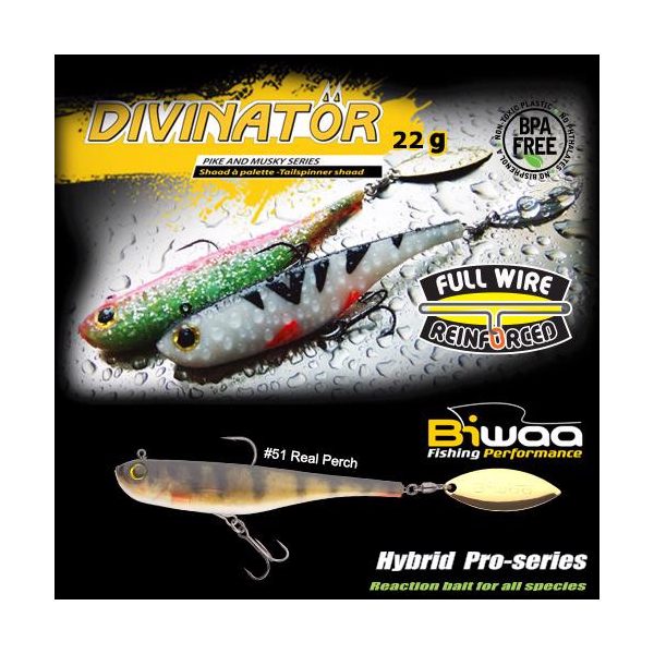 Biwaa Divinator Medium 18cm 35gr 51 Real Perch Spinnertail 1ks