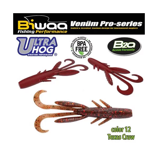 Biwaa Ultra Hog 10cm 12 Texas Craw Gumová Nástraha 8ks