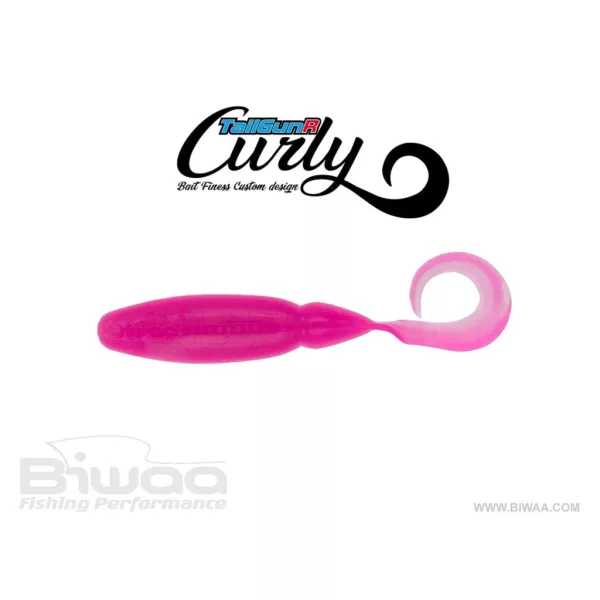Biwaa Tailgunr Curly 9cm 304 Pink Ice Gumová nástraha 7ks