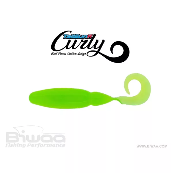 Biwaa Tailgunr Curly 9cm 202 Limetreuse Guma 7ks