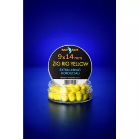   BaitBait Žlutý 9x14mm Zig Rig Extra plovoucí nástraha na háček 20gr