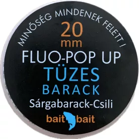   BaitBait Ohnivá Broskev Fluorescentní Pop Up bojle 20mm 50gr