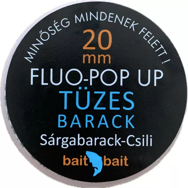 BaitBait Ohnivá Broskev Fluorescentní Pop Up bojle 20mm 50gr