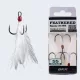 BKK Feathered Spear-21 SS 6 Očko, S protihrotem Bílý Trojháček 3ks