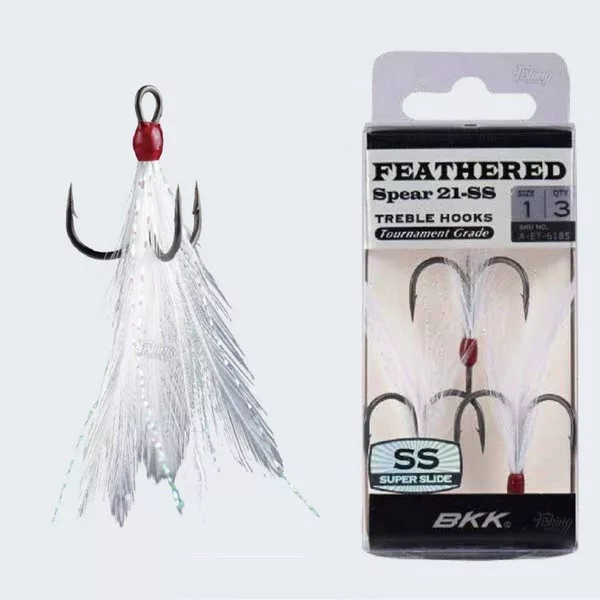 BKK Feathered Spear-21 SS 4 Očko, S protihrotem Bílý Trojháček 3ks