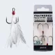 BKK Feathered Spear-21 SS 4 Očko, S protihrotem Bílý Trojháček 3ks