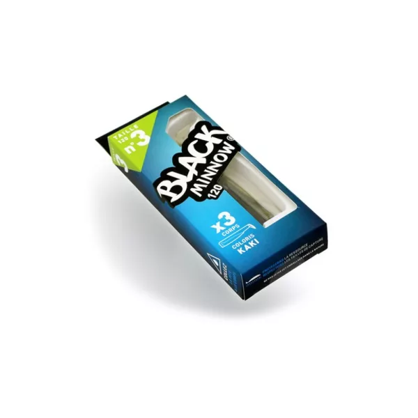 FIIISH 3ks 120mm tělo Black Minnow - barva Khaki Plastová nástraha