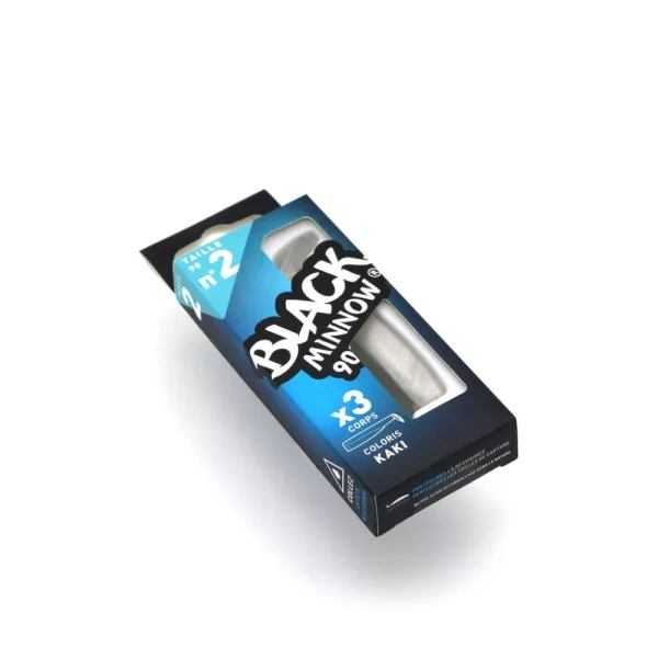 FIIISH 3ks 90mm tělo Black Minnow - barva Khaki Plastová nástraha