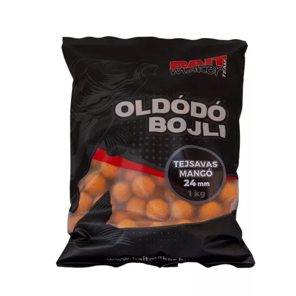 Bait Maker 24mm Mléčně kvašená Mangová Rozpustná Bojle 1kg
