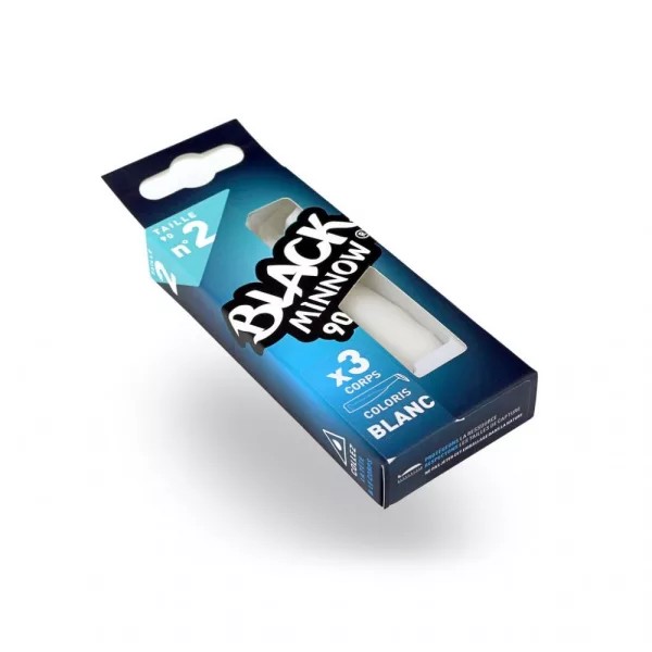 FIIISH 3ks 90mm tělo Black Minnow - barva Bílá Plastová nástraha