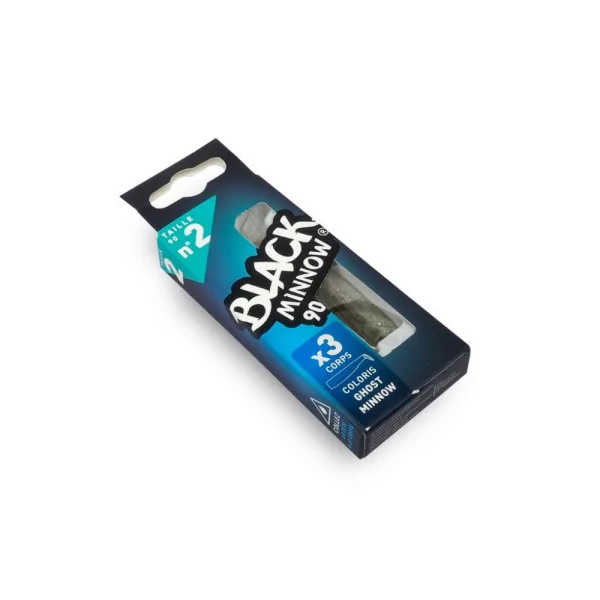 FIIISH 3ks 90mm tělo Black Minnow - barva Ghost Minnow Plastová nástraha
