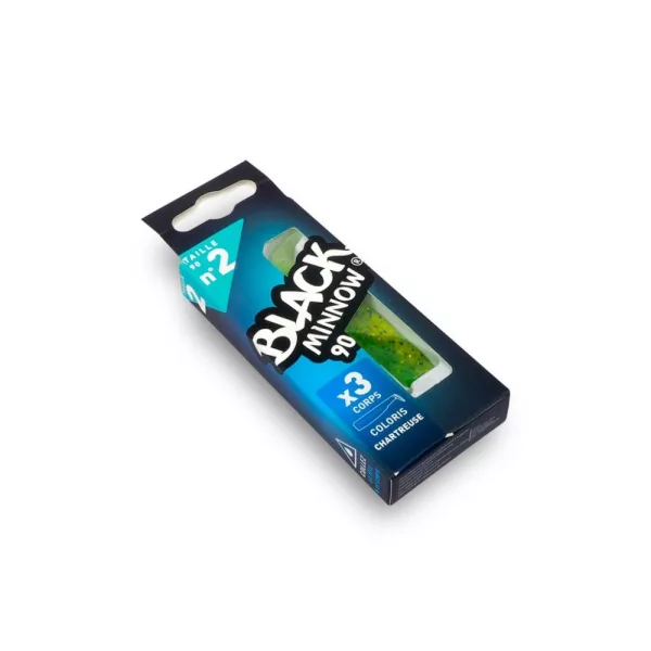 FIIISH 3ks 90mm tělo Black Minnow - barva Chartreuse Plastová nástraha