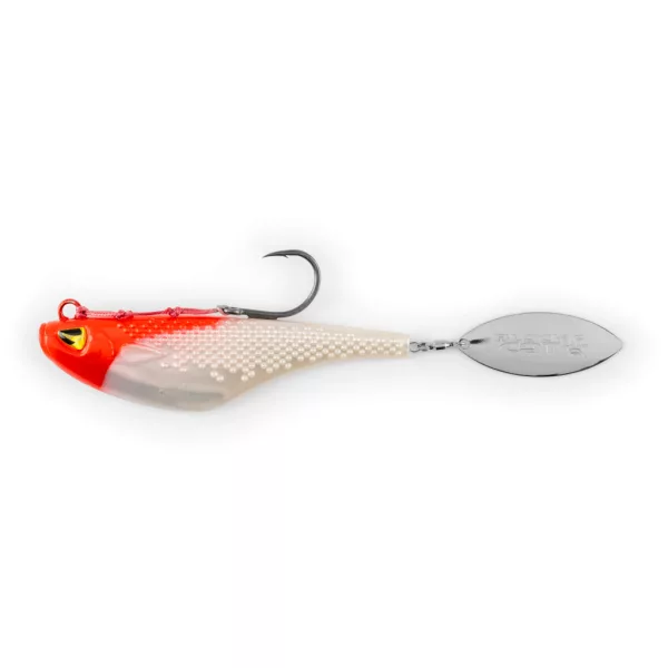 Black Cat Mad Flash Spin Tail Red Head 14cm 82gr Umělá nástraha