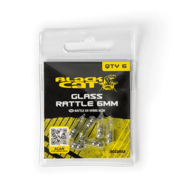 Black Cat Glass Rattle 6mm Chrastítko pro umělé nástrahy 6ks