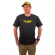 Black Cat Logo Black T-Shirt Tričko S