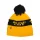 Black Cat Yellow Bobble Hat Čepice s bambulí