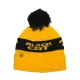 Black Cat Yellow Bobble Hat Čepice s bambulí