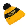 Black Cat Yellow Bobble Hat Čepice s bambulí