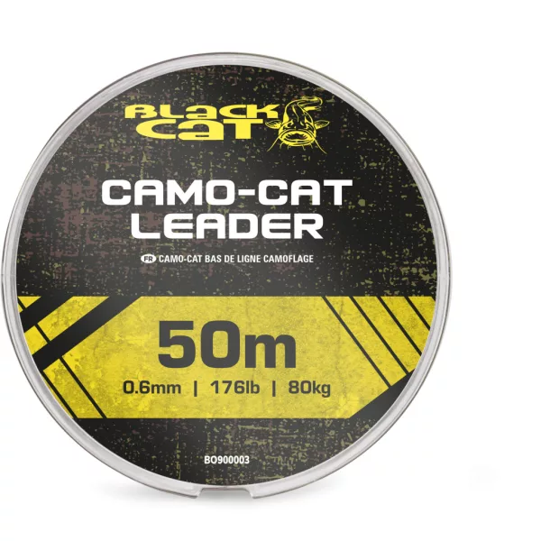 Black Cat Camo-Cat Leader 0,6mm 50m Pletený návazcový vlasec