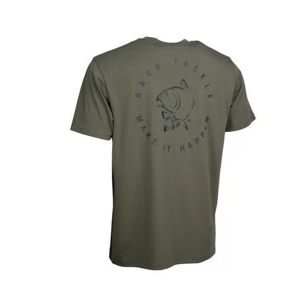 Nash Make It Happen Carp Logo T Shirt Zelené tričko 2XL