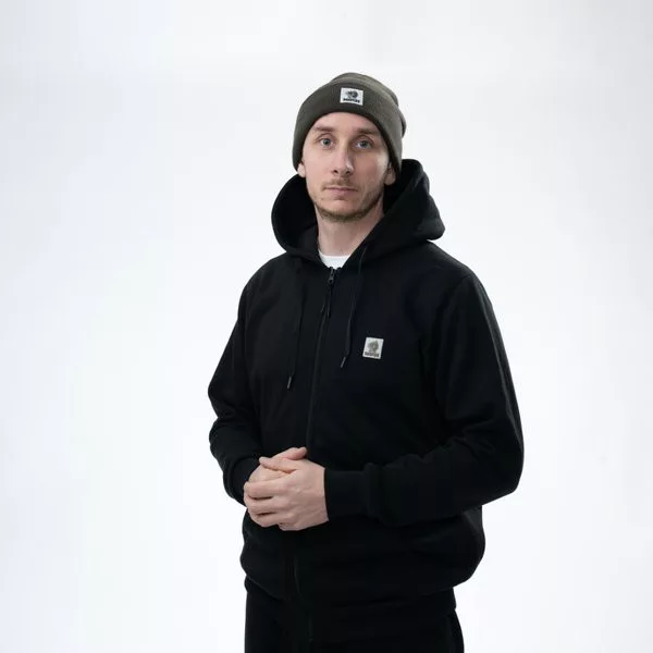 Nash Make It happen Badge Zipped Hoodie Černá Mikina na zip 3XL