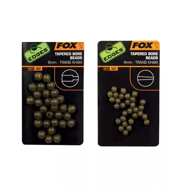 Fox EDGES™ Tapered Bore Beads - 4mm Gumový korálek