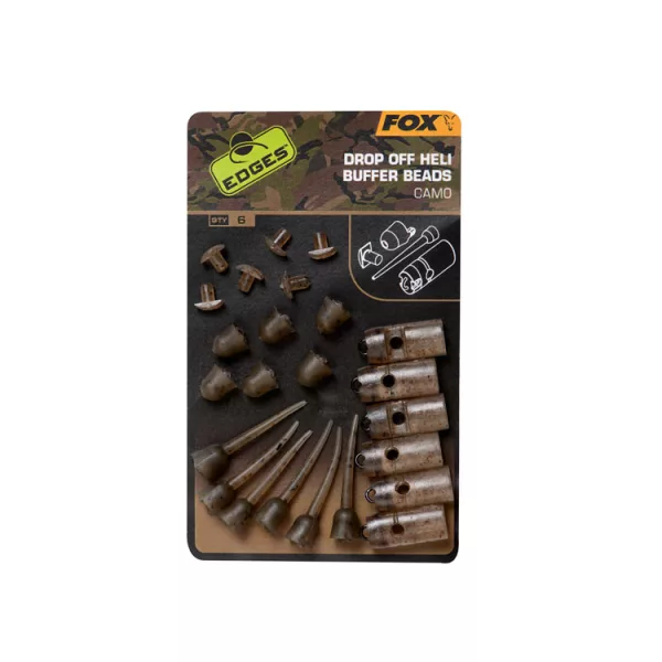 Fox EDGES™ Camo Drop Off Heli Buffer Bead Kit Camo Drop Off Heli Buffer Bead Kit x 6 Zarážka