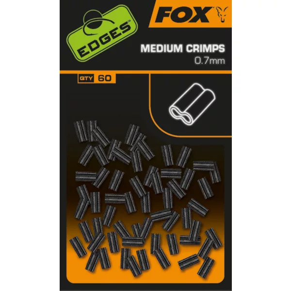 Fox Edges Střední 0,7mm Krimpovací objímka 60ks