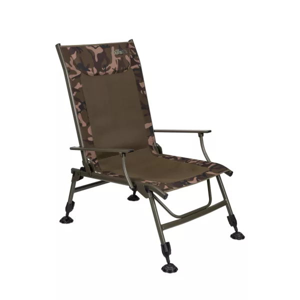 Fox Duralite Recliner XL Arm Chair Křeslo pro rybáře s područkami 38-48x56x54cm