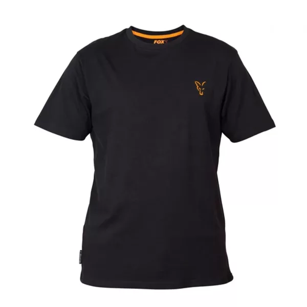 Fox Collection T-Shirt Černo-Oranžové Tričko 3XL
