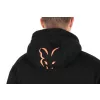 Fox Collection Black-Orange Sherpa Hoody Mikina s kapucí S