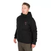 Fox Collection Black-Orange Sherpa Hoody Mikina s kapucí 2XL