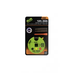 Fox Edges Zig Rig 8 - 12lb 12ft x 3 Předvázaný háček