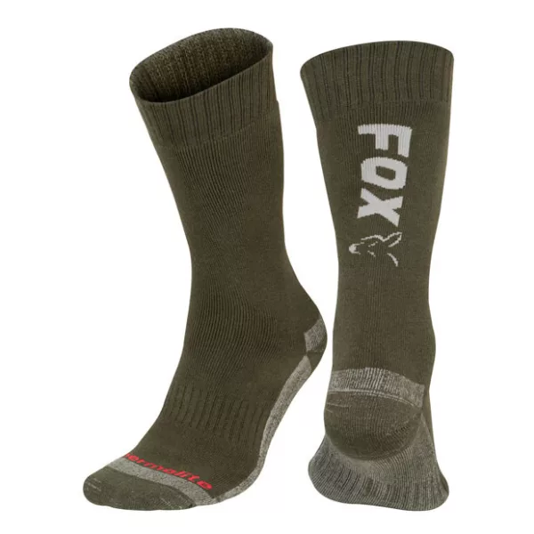 Fox Collection Thermolite Dlouhé ponožky Green-Silver Ponožky 44-47