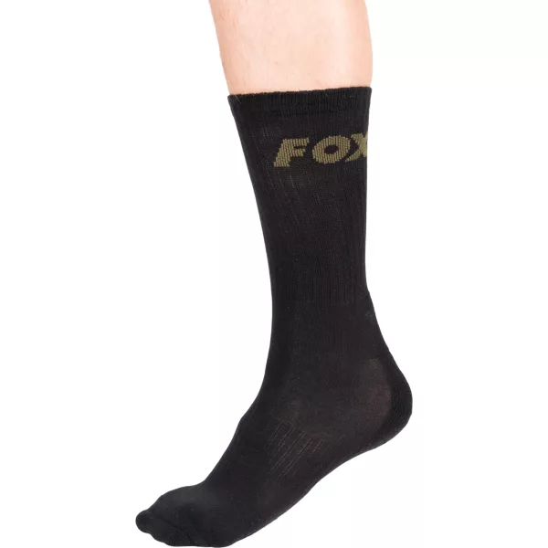 Fox Černé Ponožky 44-47 3 páry