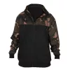 Fox LW Černá-Camo Split Zip Hoody Mikina na zip s kapucí 3XL