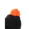 Fox Collection Bobble Hat Černo-oranžová Čepice s bambulí