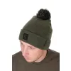Fox Collection Bobble Hat Zeleno-černá Čepice s bambulí