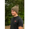 Fox Khaki Knitted Bobble čepice s bambulí