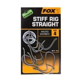 Fox EDGES™ Stiff Rig Straight - Size 4 Háček