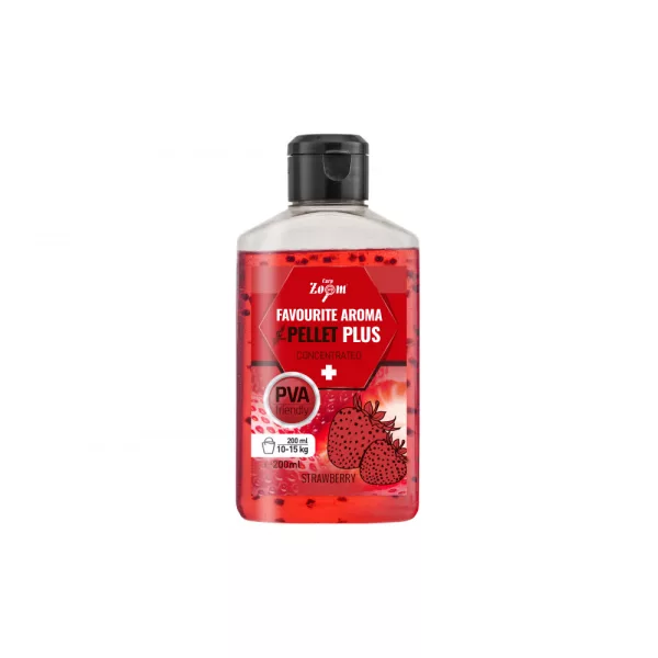Carp Zoom Favourite Jahoda Tekutá příchuť s peletami 200ml