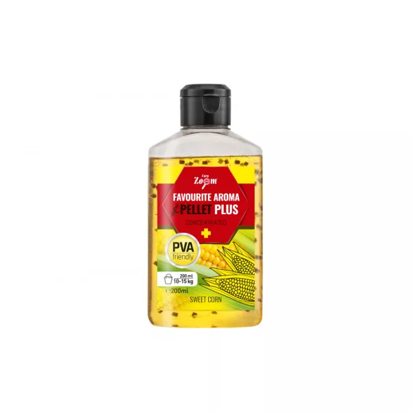 Carp Zoom Favourite Sladká Kukuřice Tekuté Aroma s Peletami 200ml