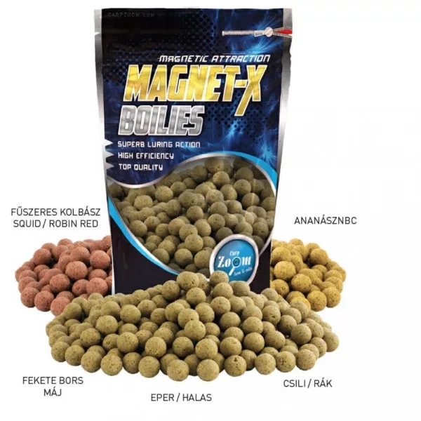 Carp Zoom CZ Magnet-X boilies extra kvality, 20 mm, černý pepř, játra, 800 g