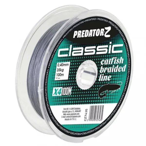 Predator Z PZ Classic sumcová šňůra, o 0,60 mm, 100 m, 60 kg, tmavě šedá