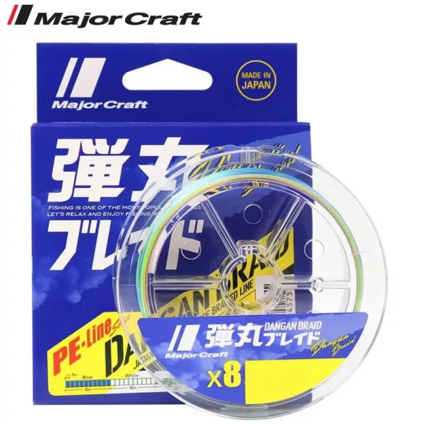 Major Craft Dangan Braid X8 0,10mm 150m Multicolor Fonott Zsinór