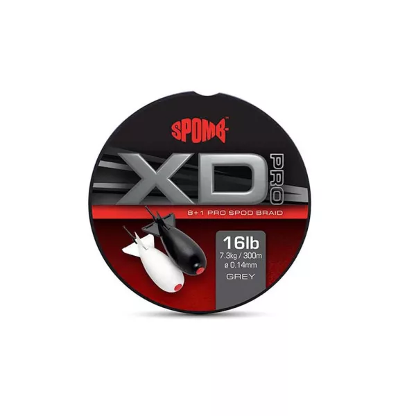 Spomb XD Pro Braid Šedý Pletený Kmenový Vlasec 0,14mm 300m
